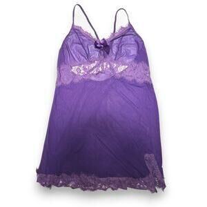 Avidlove Purple Lace Babydoll Nightgown Lingerie Size Large